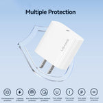 USAMS CC228 T65 PD20W USB-C / Type-C 單埠快充充電器，美規插頭，CC228