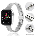 H 型寬度 14mm 不鏽鋼金屬錶帶，適用於 Apple Watch 46mm / 49mm / 45mm / 44mm，適用於 Apple Watch 42mm / 41mm / 40mm / 38mm