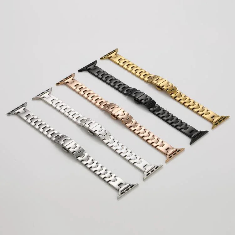 H 型寬度 14mm 不鏽鋼金屬錶帶，適用於 Apple Watch 46mm / 49mm / 45mm / 44mm，適用於 Apple Watch 42mm / 41mm / 40mm / 38mm