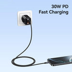 USAMS SJ770 U91 30W Type-C 轉 8 Pin 鋁合金快充數據線，長度：1m，SJ770