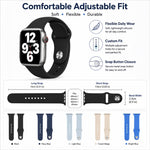 5入裝 xDfind 純色矽膠運動錶帶，適用於 Apple Watch 42 / 44 / 45 / 46 / 49mm，適用於 Apple Watch 38 / 40 / 41 / S11 42mm