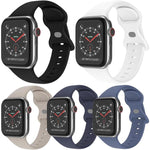 5入裝 xDfind 蝴蝶扣矽膠錶帶，適用於 Apple Watch 42 / 44 / 45 / 46 / 49mm，適用於 Apple Watch 38 / 40 / 41 / S11 42mm