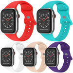5入裝 xDfind 蝴蝶扣矽膠錶帶，適用於 Apple Watch 42 / 44 / 45 / 46 / 49mm，適用於 Apple Watch 38 / 40 / 41 / S11 42mm