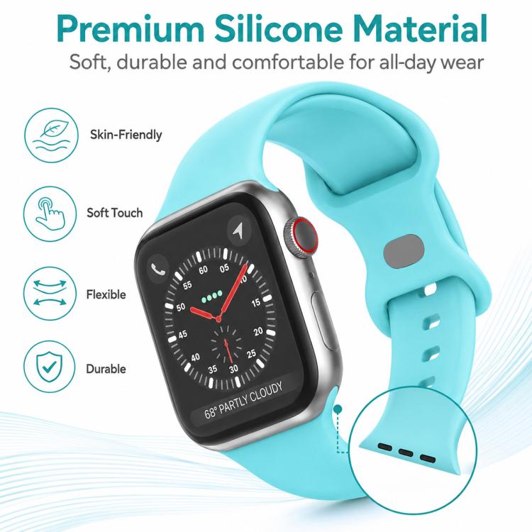 5入裝 xDfind 蝴蝶扣矽膠錶帶，適用於 Apple Watch 42 / 44 / 45 / 46 / 49mm，適用於 Apple Watch 38 / 40 / 41 / S11 42mm