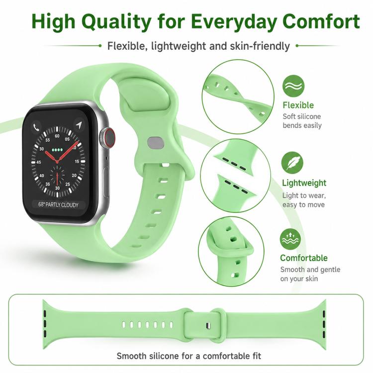 5入裝 xDfind 蝴蝶扣矽膠錶帶，適用於 Apple Watch 42 / 44 / 45 / 46 / 49mm，適用於 Apple Watch 38 / 40 / 41 / S11 42mm