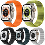 5入裝 xDfind 編織尼龍魔鬼氈錶帶，適用於 Apple Watch 42 / 44 / 45 / 46 / 49mm，適用於 Apple Watch 38 / 40 / 41 / S11 42mm