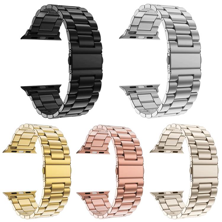 5入裝 xDfind 三珠折疊扣不鏽鋼錶帶，適用於 Apple Watch 42 / 44 / 45 / 46 / 49mm，適用於 Apple Watch 38 / 40 / 41 / S11 42mm