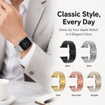 5入裝 xDfind 三珠折疊扣不鏽鋼錶帶，適用於 Apple Watch 42 / 44 / 45 / 46 / 49mm，適用於 Apple Watch 38 / 40 / 41 / S11 42mm