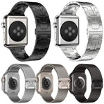 5入裝 xDfind 傘扣米蘭尼斯 + 蝴蝶扣混合錶帶，適用於 Apple Watch 42 / 44 / 45 / 46 / 49mm，適用於 Apple Watch 38 / 40 / 41 / S11 42mm