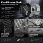 5入裝 xDfind 傘扣米蘭尼斯 + 蝴蝶扣混合錶帶，適用於 Apple Watch 42 / 44 / 45 / 46 / 49mm，適用於 Apple Watch 38 / 40 / 41 / S11 42mm
