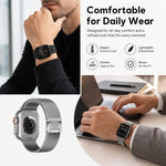 5入裝 xDfind 傘扣米蘭尼斯 + 蝴蝶扣混合錶帶，適用於 Apple Watch 42 / 44 / 45 / 46 / 49mm，適用於 Apple Watch 38 / 40 / 41 / S11 42mm