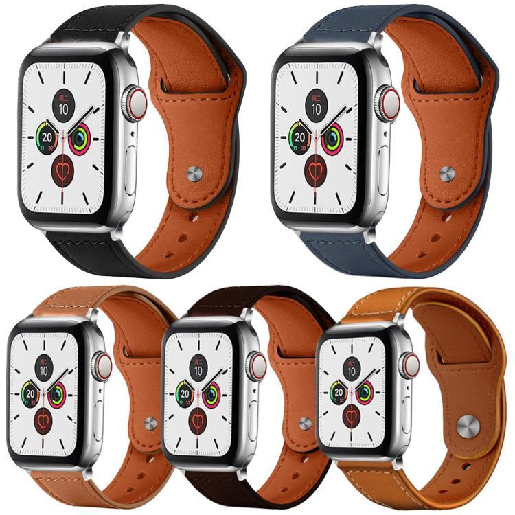 5入裝 xDfind 鉚釘扣真皮錶帶，適用於 Apple Watch 42 / 44 / 45 / 46 / 49mm，適用於 Apple Watch 38 / 40 / 41 / S11 42mm