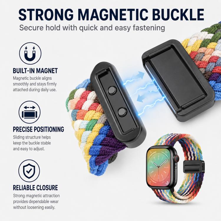 5入裝 xDfind 磁吸扣環編織錶帶，適用於 Apple Watch 42 / 44 / 45 / 46 / 49mm，適用於 Apple Watch 38 / 40 / 41 / S11 42mm
