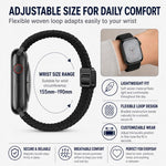 5入裝 xDfind 磁吸扣環編織錶帶，適用於 Apple Watch 42 / 44 / 45 / 46 / 49mm，適用於 Apple Watch 38 / 40 / 41 / S11 42mm
