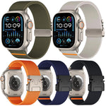 5入裝 xDfind 降落傘扣彈性尼龍錶帶，適用於 Apple Watch 42 / 44 / 45 / 46 / 49mm，適用於 Apple Watch 38 / 40 / 41 / S11 42mm