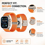 5入裝 xDfind 降落傘扣彈性尼龍錶帶，適用於 Apple Watch 42 / 44 / 45 / 46 / 49mm，適用於 Apple Watch 38 / 40 / 41 / S11 42mm