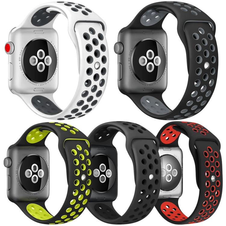 5入裝 xDfind 雙色矽膠運動錶帶，適用於 Apple Watch 42 / 44 / 45 / 46 / 49mm，適用於 Apple Watch 38 / 40 / 41 / S11 42mm
