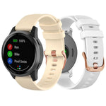 5 Pack For Garmin Vivoactive 5 / Venu / Forerunner 165 xDfind Rose Gold Buckle Silicone Sport Watch Band, 18mm, 20mm, 22mm