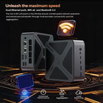 GXMO GH8 Windows 11 Pro 迷你電腦，AMD Ryzen 9 8945HS 八核心處理器，無記憶體，16GB+512GB