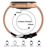 xDfind 復古花紋雕刻不鏽鋼混合真皮錶帶，適用於 Apple Watch 38 / 40 / 41 / S11 42mm