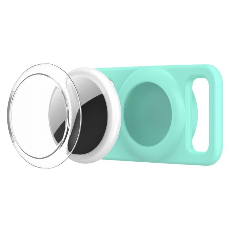 xDfind 矽膠寵物項圈追蹤器透明 PC 保護殼，適用於 AirTag 第二代 / AirTag 第一代