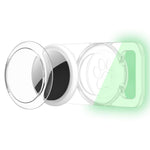 xDfind 矽膠寵物項圈追蹤器透明 PC 保護殼，適用於 AirTag 第二代 / AirTag 第一代