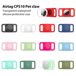 xDfind 矽膠寵物項圈追蹤器透明 PC 保護殼，適用於 AirTag 第二代 / AirTag 第一代