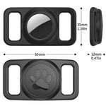 xDfind 矽膠寵物項圈追蹤器透明 PC 保護殼，適用於 AirTag 第二代 / AirTag 第一代