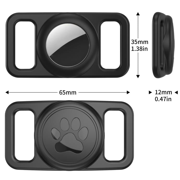 xDfind 矽膠寵物項圈追蹤器透明 PC 保護殼，適用於 AirTag 第二代 / AirTag 第一代