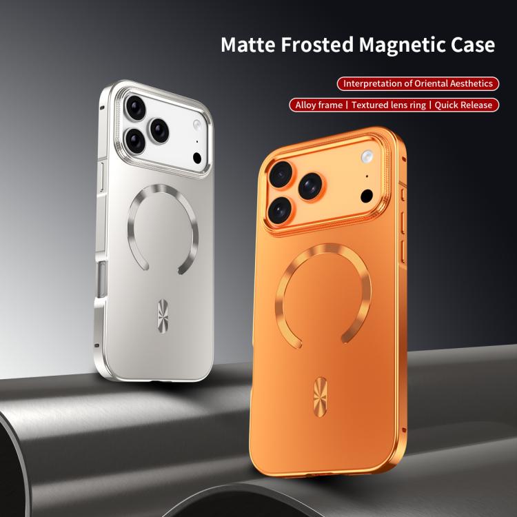 霧面磁性防護MagSafe合金金屬手機殼，適用於iPhone 17 Pro Max、iPhone 17 Pro、iPhone 17、iPhone Air、iPhone 16 Pro Max、iPhone 16 Pro、iPhone 15 Pro Max、iPhone 15 Pro