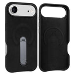 VIETAO麂皮MagSafe PU皮革手機殼附支架，適用於iPhone 17 Pro Max、iPhone 17 Pro、iPhone 17、iPhone Air
