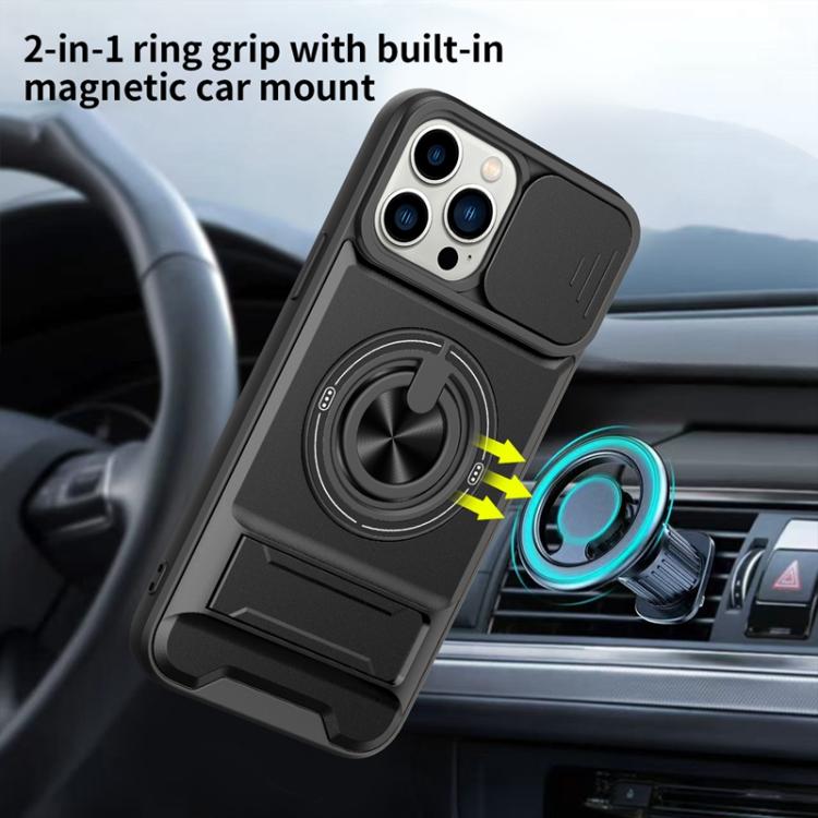 鏡頭滑動窗多功能磁吸防震手機殼，適用於 iPhone 13 Pro Max，適用於 iPhone 13 Pro，適用於 iPhone 12 Pro Max，適用於 iPhone 11 Pro Max，適用於 iPhone 11