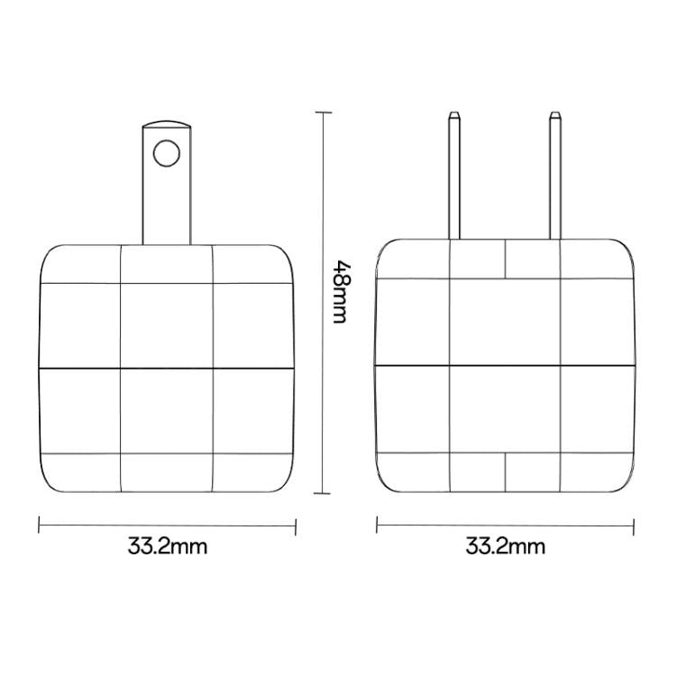 Yesido YC16U PD 35W Type-C 迷你冰塊快充充電器，美規插頭