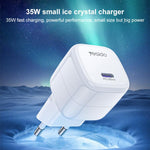 Yesido YC103 PD 35W Type-C 迷你冰塊快充充電器，歐規插頭