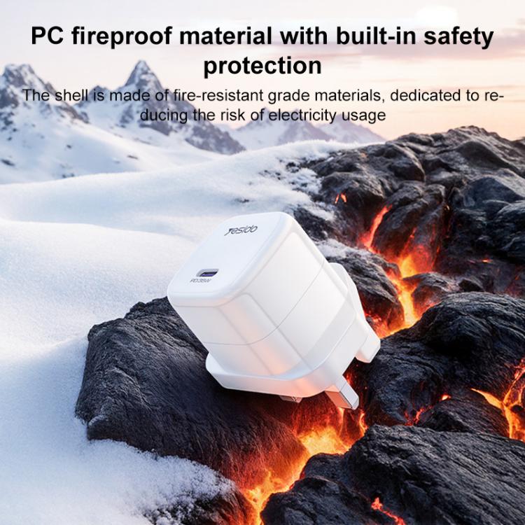 Yesido YC149 PD 35W Type-C 迷你冰塊快充充電器，英規插頭