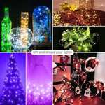 RGB USB LED銅線燈串節日裝飾燈串藍牙手機APP控制，2米20燈，5米50燈，10米100燈，12米120燈，15米150燈，20米200燈