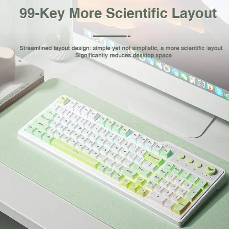 AULA F3099 99 鍵 RGB 燈光三模遊戲鍵盤