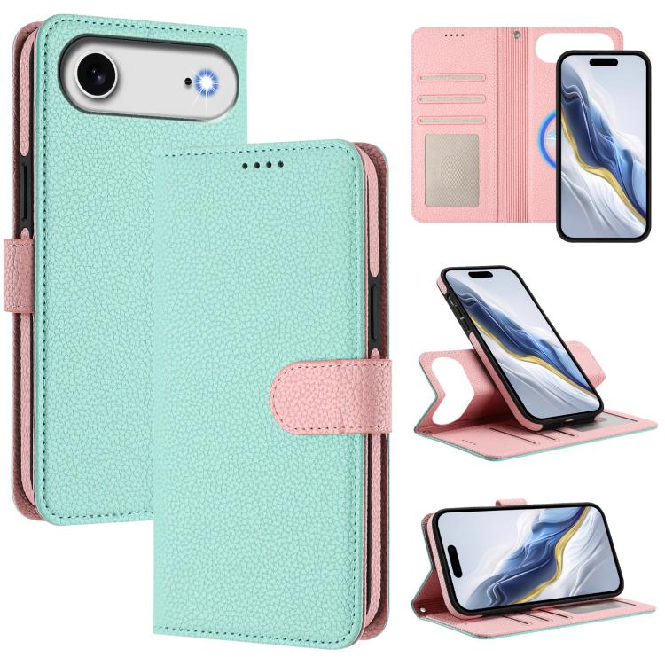 可拆卸荔枝紋磁性側貼素皮手機殼，適用於iPhone 17 Pro Max、iPhone 17 Pro、iPhone 17、iPhone Air、iPhone 16 Pro Max、iPhone 16 Pro、iPhone 16 Plus、iPhone 16