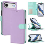 可拆卸荔枝紋磁性側貼素皮手機殼，適用於iPhone 17 Pro Max、iPhone 17 Pro、iPhone 17、iPhone Air、iPhone 16 Pro Max、iPhone 16 Pro、iPhone 16 Plus、iPhone 16