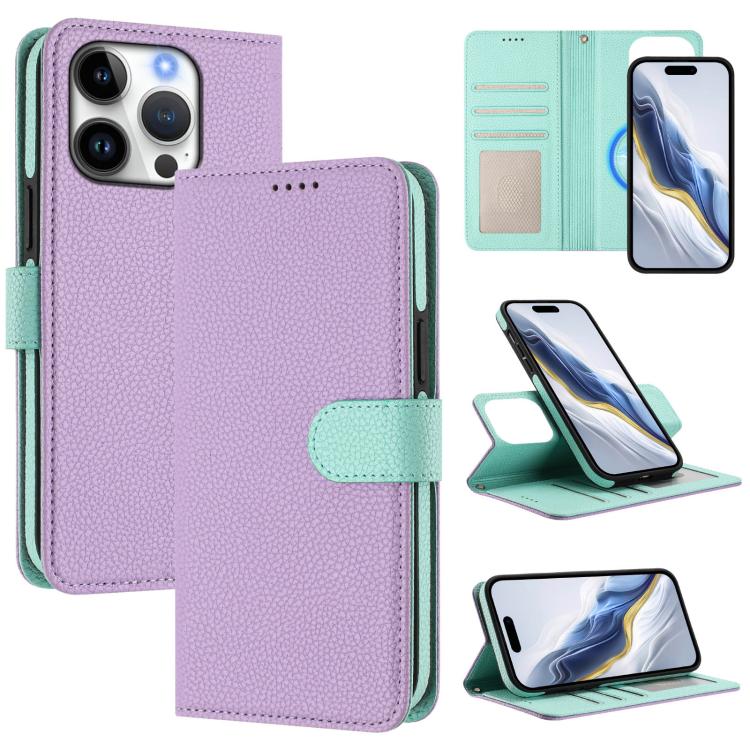 可拆卸荔枝紋磁性側貼素皮手機殼，適用於iPhone 17 Pro Max、iPhone 17 Pro、iPhone 17、iPhone Air、iPhone 16 Pro Max、iPhone 16 Pro、iPhone 16 Plus、iPhone 16
