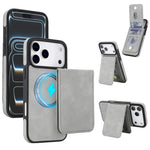 YM030 復古仿皮磁吸可拆式錢包手機殼，適用於 iPhone 17 Pro Max，適用於 iPhone 17 Pro