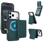 YM030 復古仿皮磁吸可拆式錢包手機殼，適用於 iPhone 17 Pro Max，適用於 iPhone 17 Pro