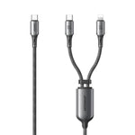 JOYROOM S-A57 RapidX 系列 100W 2 合 1 USB-C / Type-C 轉 USB-C / Type-C，8 Pin 快充數據線，1.5m