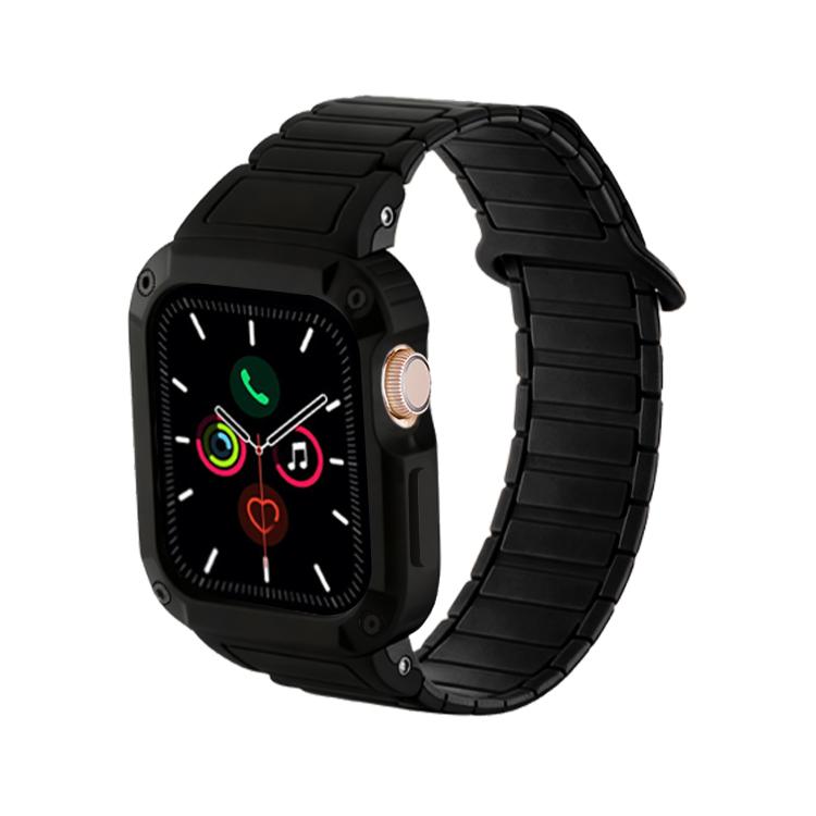 反扣磁吸一體成型 TPU 矽膠錶帶，適用 Apple Watch 45mm / 44mm，適用 Apple Watch 41mm / 40mm