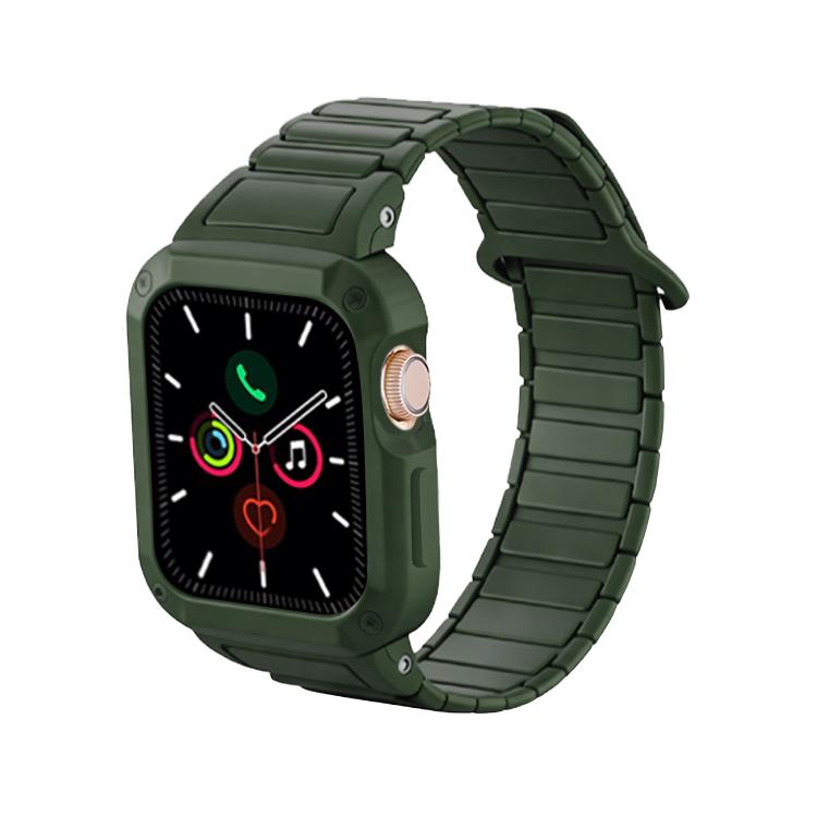 反扣磁吸一體成型 TPU 矽膠錶帶，適用 Apple Watch 45mm / 44mm，適用 Apple Watch 41mm / 40mm