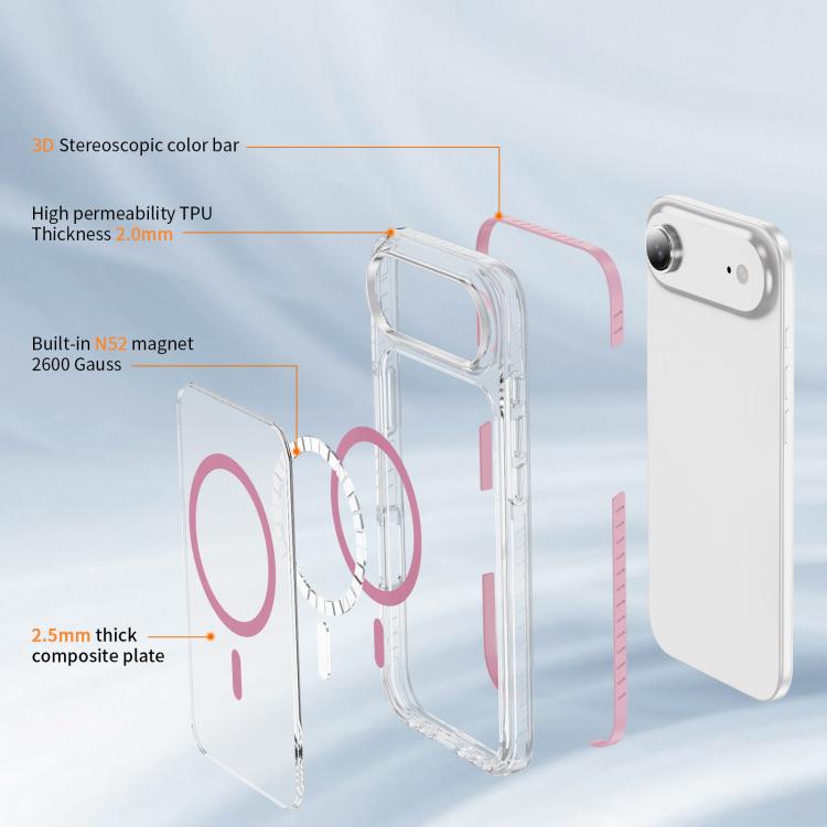 水晶盾透明磁吸壓克力混合 TPU 手機殼，適用於 iPhone 16 Plus，適用於 iPhone 16，適用於 iPhone 15 Pro Max，適用於 iPhone 15 Pro，適用於 iPhone 15 Plus，適用於 iPhone 15