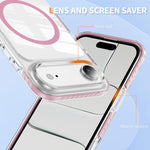 水晶盾透明磁吸壓克力混合 TPU 手機殼，適用於 iPhone 16 Plus，適用於 iPhone 16，適用於 iPhone 15 Pro Max，適用於 iPhone 15 Pro，適用於 iPhone 15 Plus，適用於 iPhone 15