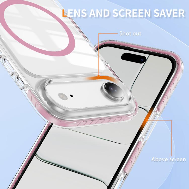 水晶盾透明磁吸壓克力混合 TPU 手機殼，適用於 iPhone 16 Plus，適用於 iPhone 16，適用於 iPhone 15 Pro Max，適用於 iPhone 15 Pro，適用於 iPhone 15 Plus，適用於 iPhone 15