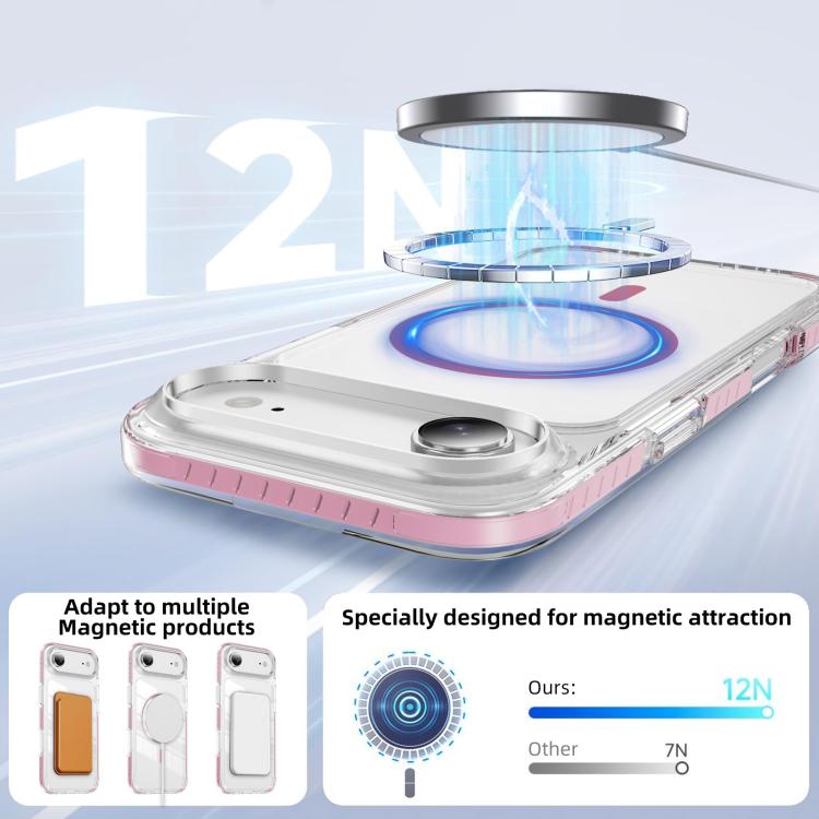 水晶盾透明磁吸壓克力混合 TPU 手機殼，適用於 iPhone 16 Plus，適用於 iPhone 16，適用於 iPhone 15 Pro Max，適用於 iPhone 15 Pro，適用於 iPhone 15 Plus，適用於 iPhone 15