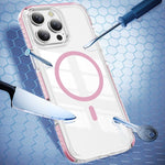 水晶盾透明磁吸壓克力混合 TPU 手機殼，適用於 iPhone 16 Plus，適用於 iPhone 16，適用於 iPhone 15 Pro Max，適用於 iPhone 15 Pro，適用於 iPhone 15 Plus，適用於 iPhone 15